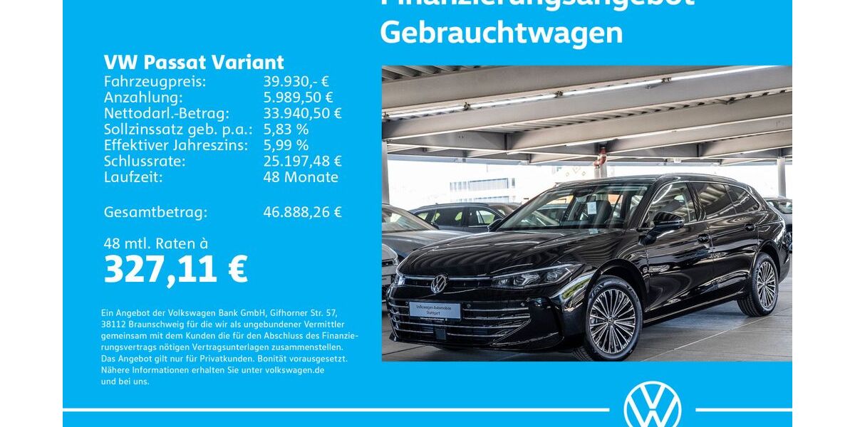 VW Passat Variant 1.505 km 39.430 &euro; Stuttgart-Wangen 70188