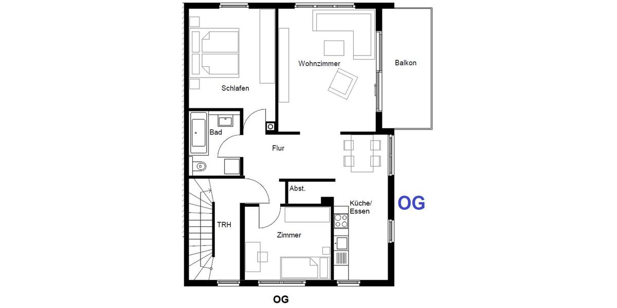 Etagenwohnung Winnenden - 3.5 Zimmer, 85 m&sup2;, 1.250&euro; | Angebot:25948649