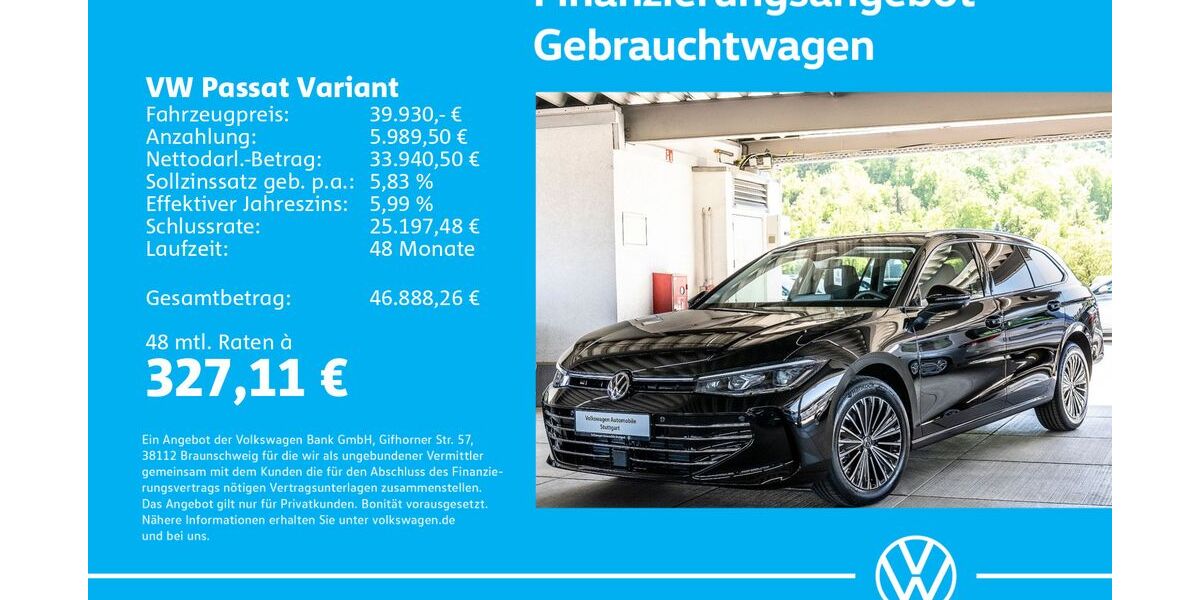 VW Passat Variant 1.505 km 39.430 &euro; Stuttgart-Wangen 70188