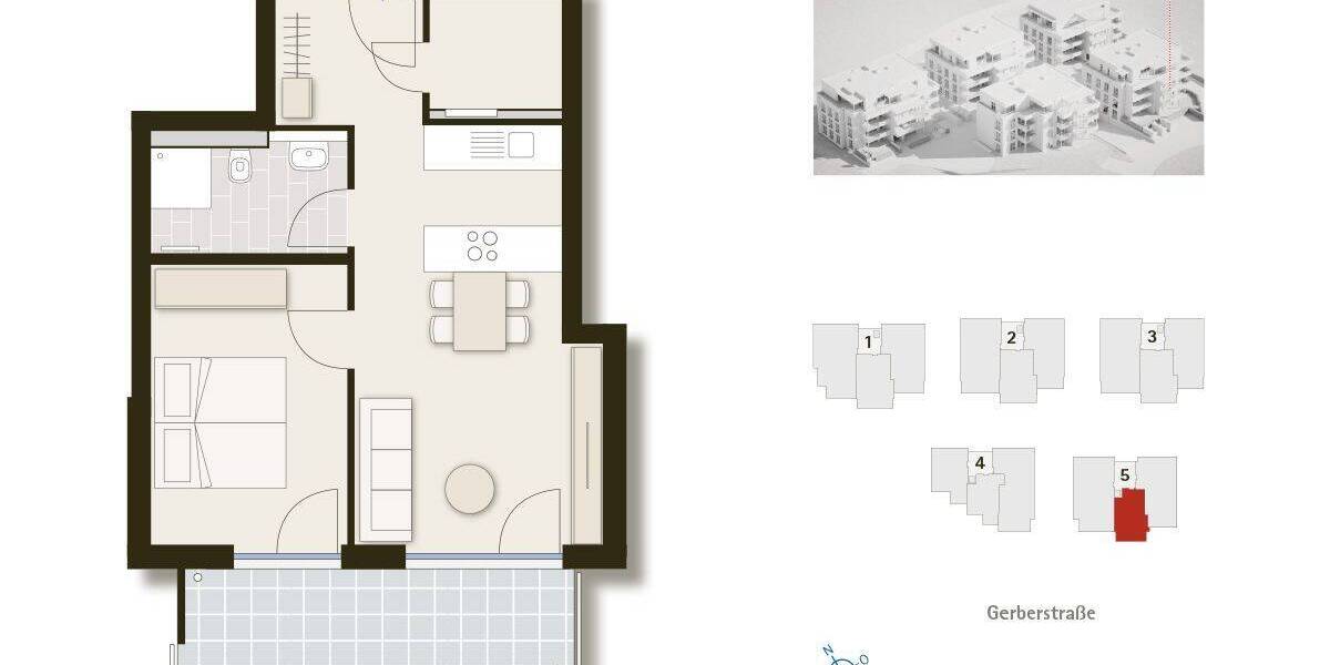 Etagenwohnung Winnenden - 2 Zimmer, 52 m&sup2;, 343.000&euro; | Angebot:25940848