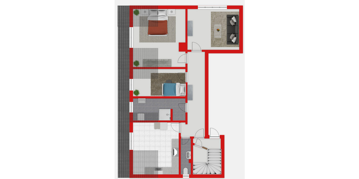 Dachgeschoßwohnung Stuttgart Bad Cannstatt - 3 Zimmer, 75 m&sup2;, 1.200&euro; | Angebot:25920871
