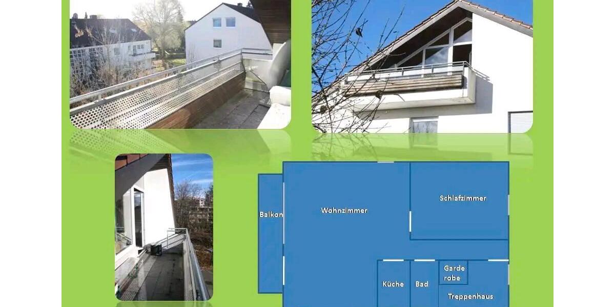 Dachgeschoßwohnung Ostfildern - 2 Zimmer, 66 m&sup2;, 850&euro; | Angebot:25168047