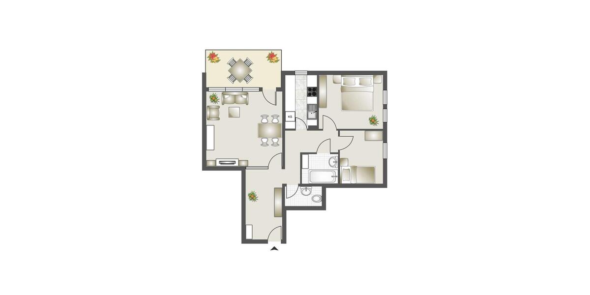 Etagenwohnung Stuttgart Sillenbuch - 3 Zimmer, 78 m&sup2;, 1.000&euro; | Angebot:25418888
