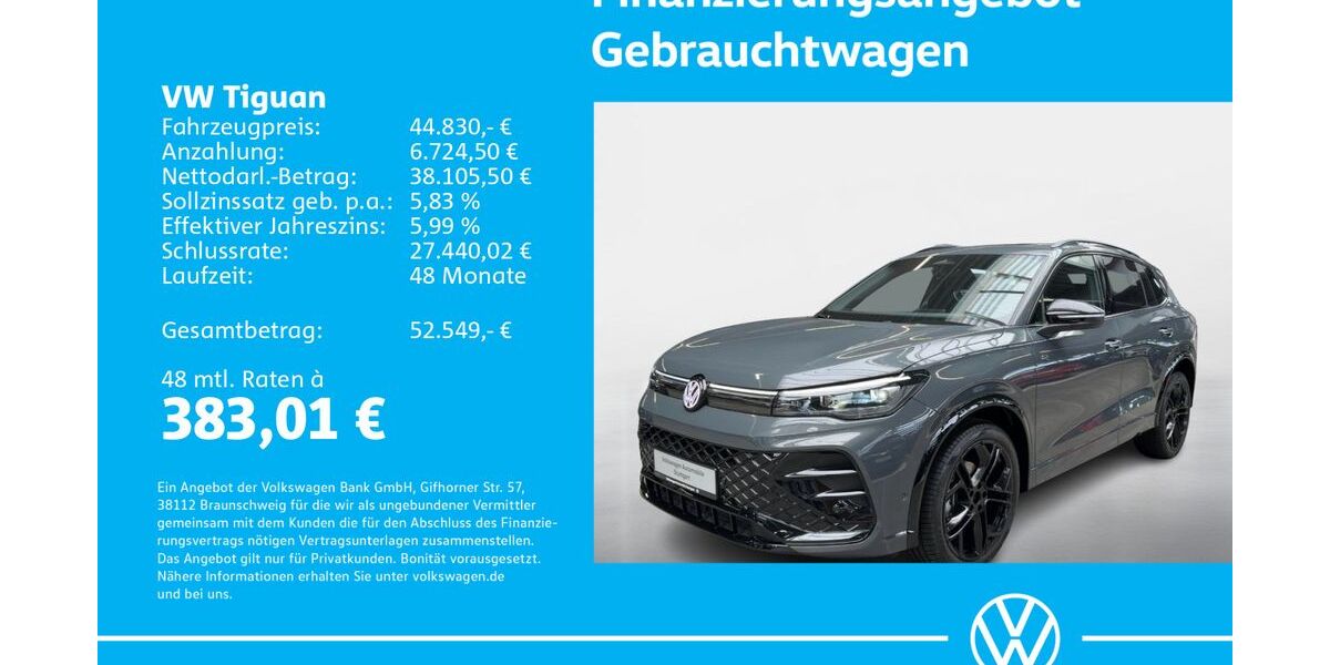 VW Tiguan 1.505 km 44.430 &euro; Stuttgart-Feuerbach 70469