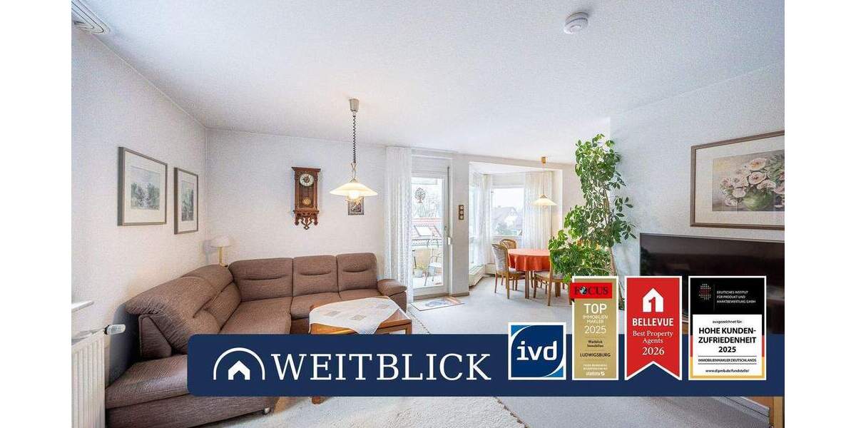 Etagenwohnung Ludwigsburg West - 3 Zimmer, 77 m&sup2;, 314.000&euro; | Angebot:25775338