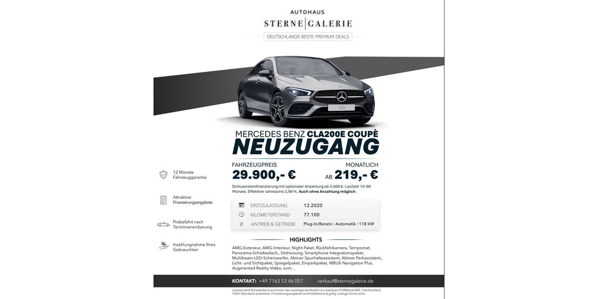 Mercedes-Benz CLA 250 77.100 km 29.900 &euro; Ebersbach an der Fils 73061