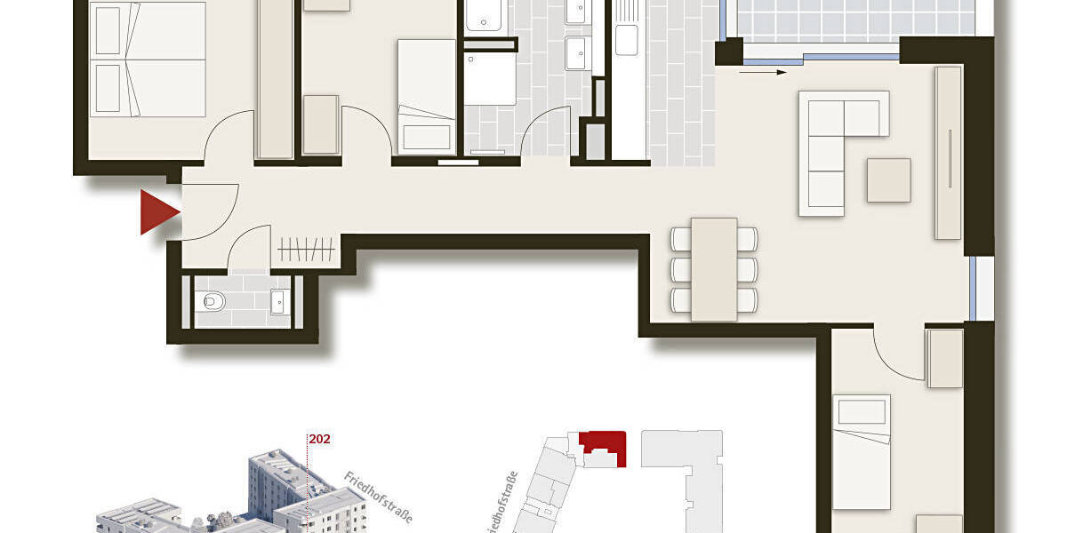 Etagenwohnung Stuttgart Nord - 4 Zimmer, 88 m&sup2;, 653.000&euro; | Angebot:25708924