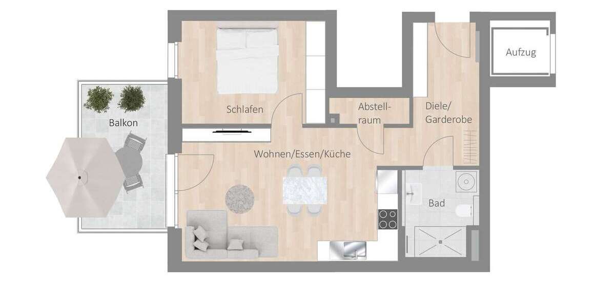 Etagenwohnung Besigheim - 2.5 Zimmer, 57 m&sup2;, 1.050&euro; | Angebot:24827627