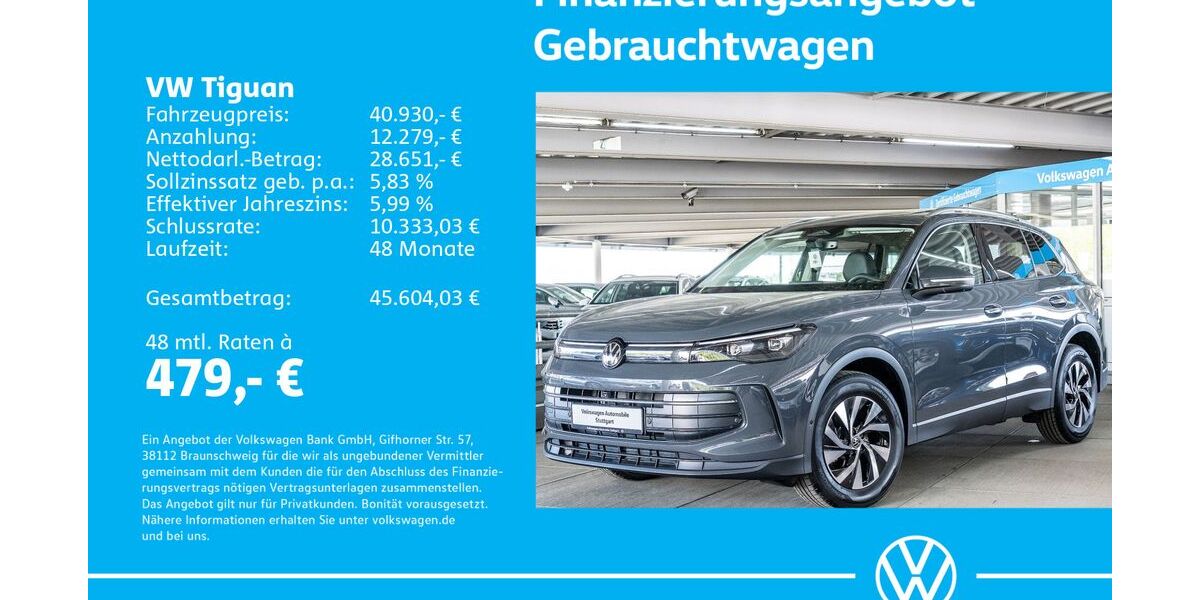 VW Tiguan 1.505 km 40.930 &euro; Stuttgart-Wangen 70188