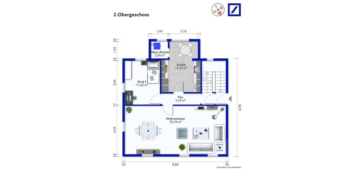 Etagenwohnung Benningen - 6 Zimmer, 119 m&sup2;, 549.000&euro; | Angebot:25940613