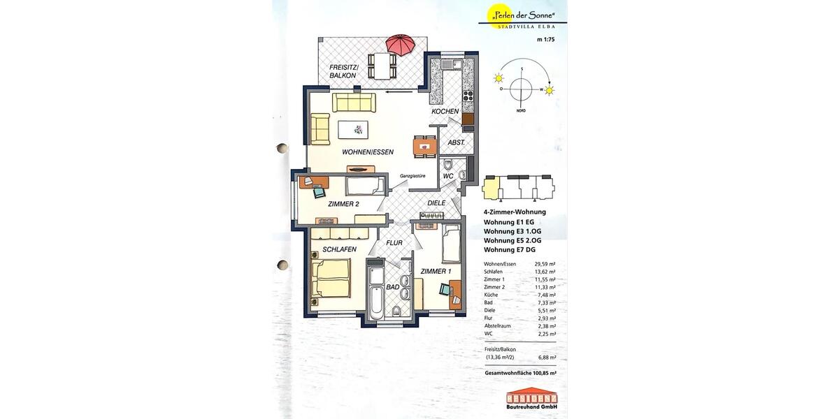 Erdgeschoßwohnung Remseck am Neckar - 4.5 Zimmer, 101 m&sup2;, 629.000&euro; | Angebot:25472231