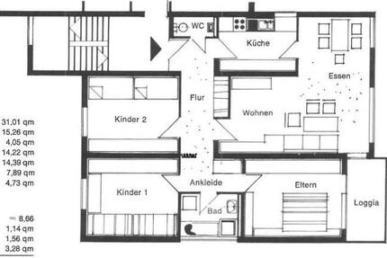 Wohnung Backnang - 4.5 Zimmer, 106 m&sup2;, 350.000&euro; | Angebot:25632819