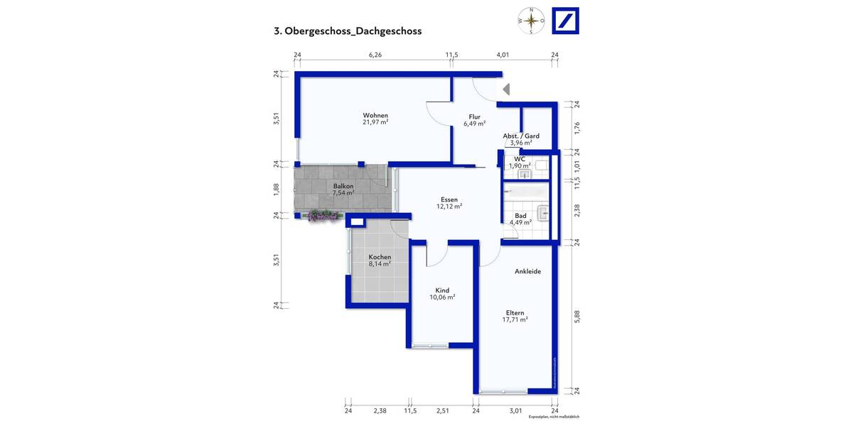 Etagenwohnung Oberstenfeld - 3 Zimmer, 87 m&sup2;, 220.000&euro; | Angebot:25749252
